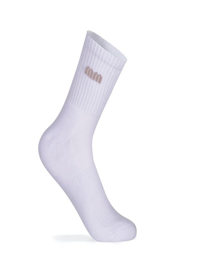 ANT21T Antrop Athletic Crew Socks, 4 Pairs, Letter Print, Quarter Length (US, Numeric, 9, 11, Regular, Regular, WHITE) - Image 5